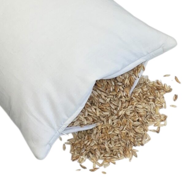 Dinkelspelzkissen Innenkissen (ohne Überzug) aus Baumwollstoff mit Wattierung und Zipp. Eingefüllt sind getrocknete und Dinkelspelzen in Bioqualität.